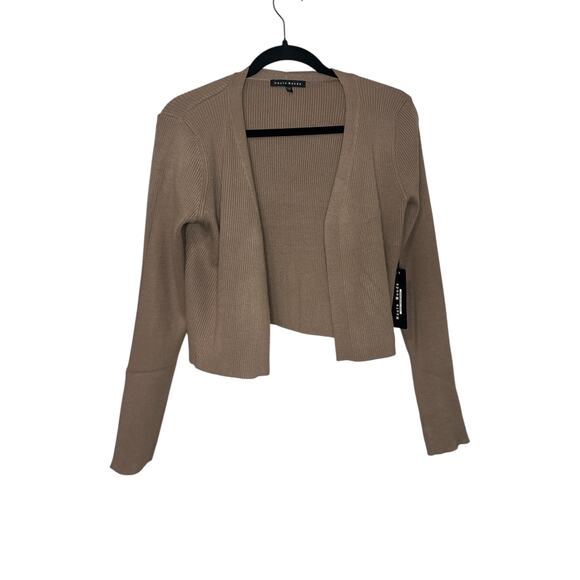 Tan Three-Piece Cardigan-Cropped Tank-Skirt Set-NWT-Size M/L - Picture 5 of 6